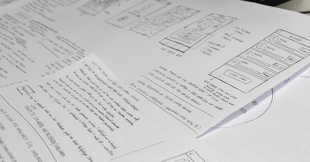 Wireframes on Paper
